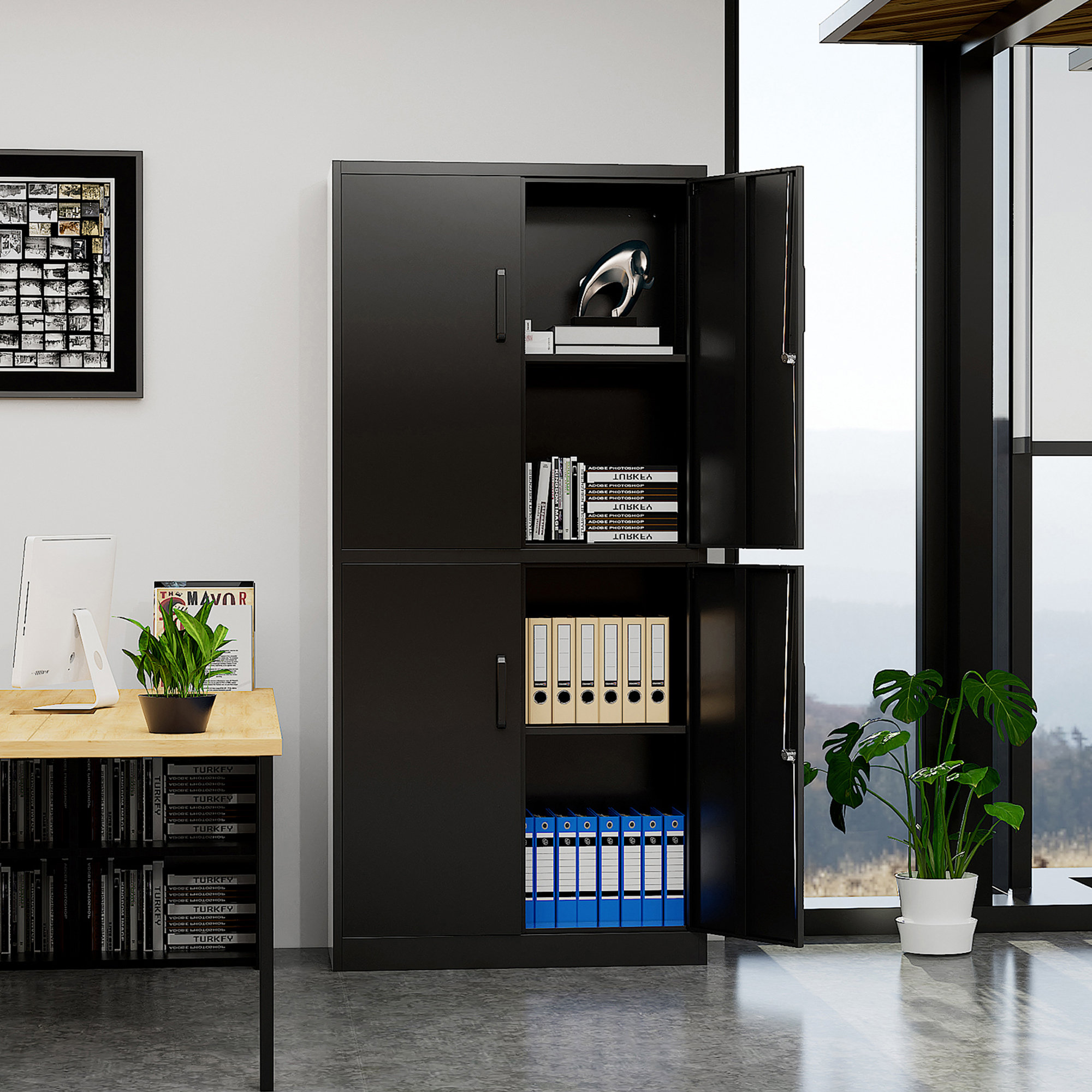 Inbox Zero Kimmi 2 - Shelf Storage Cabinet & Reviews | Wayfair Inbox Zero Kimmi 2 - Shelf Storage Cabinet & Reviews | Wayfair